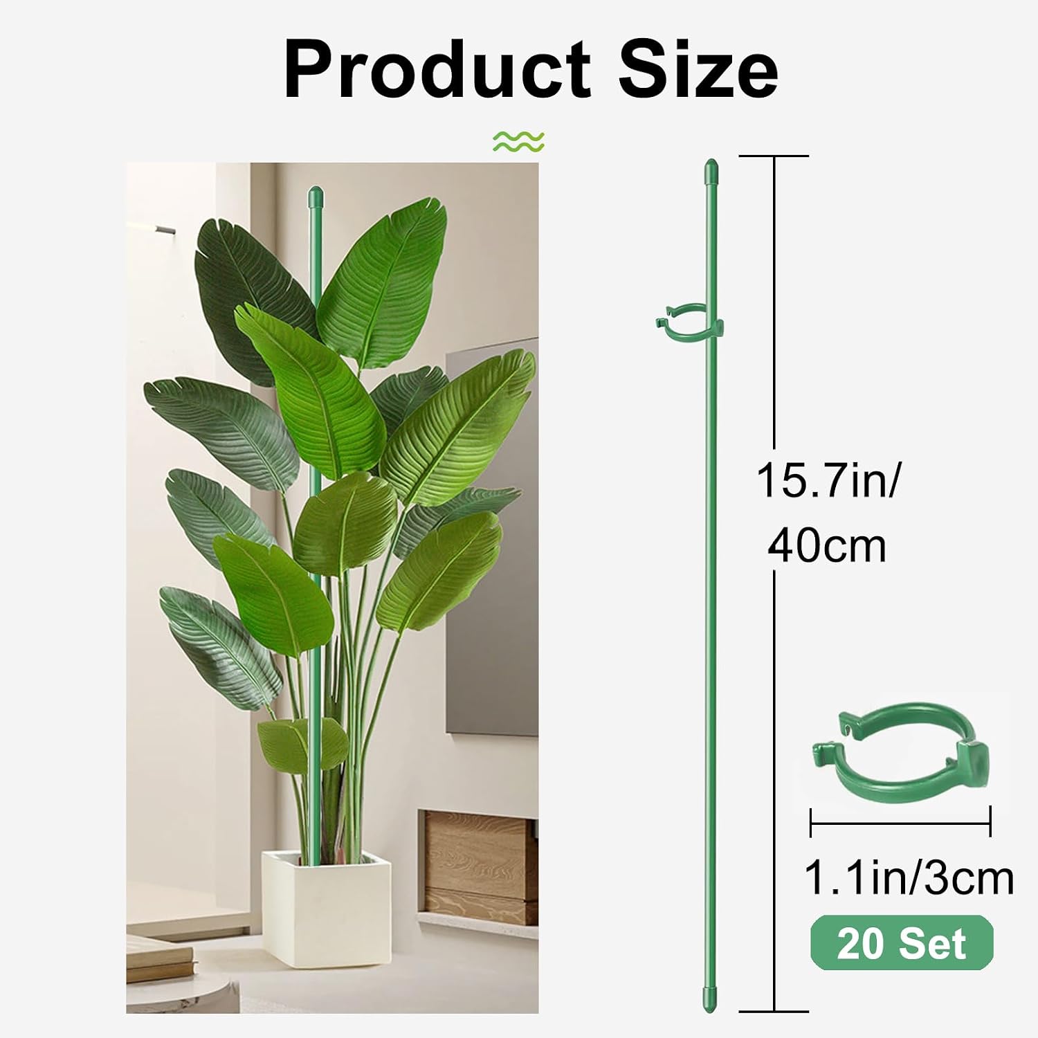 Detalle de SYCARON Plant Support Stakes, 16 Inches