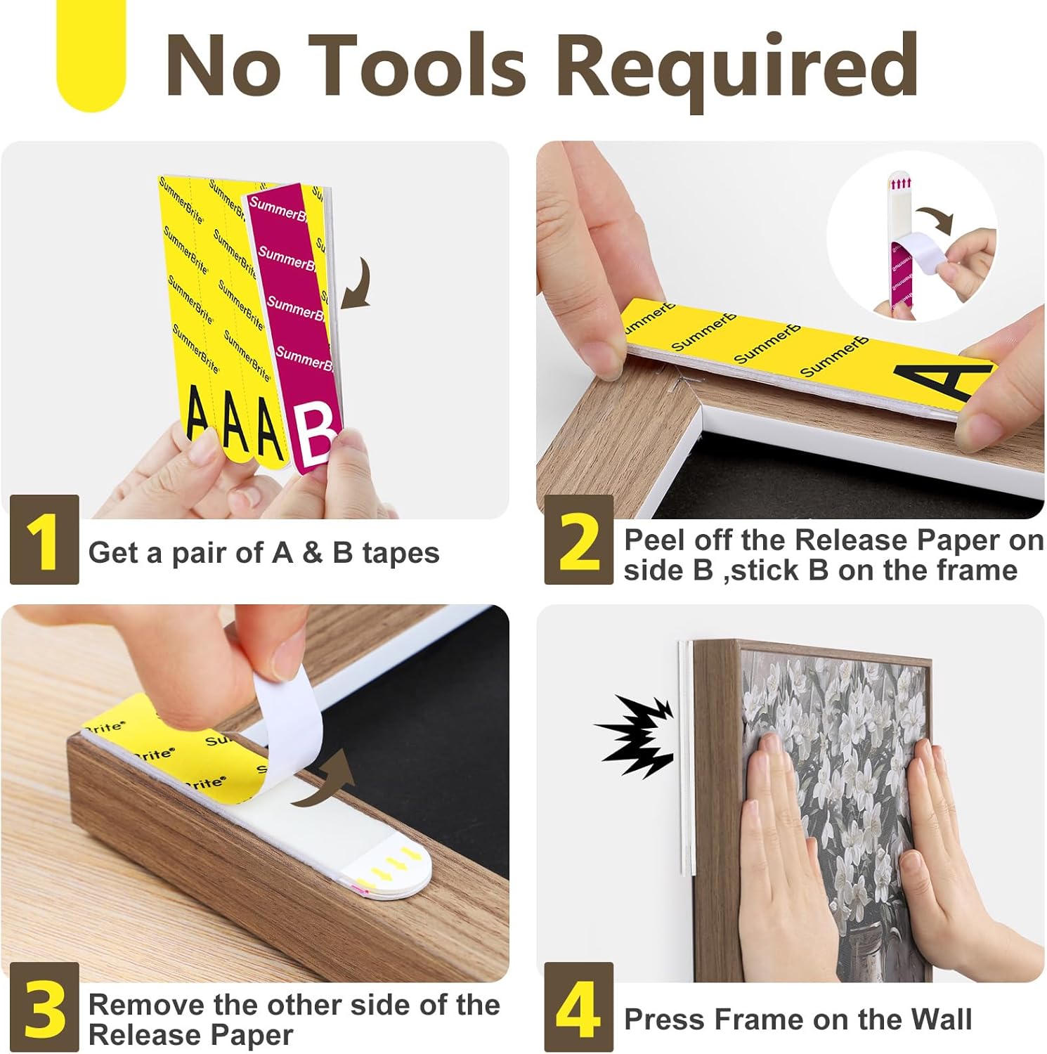 Thumbnail 3 de Summerbrite Heavy Duty Picture Hanging Strips (XL) – 25 Pairs (50 Strips)