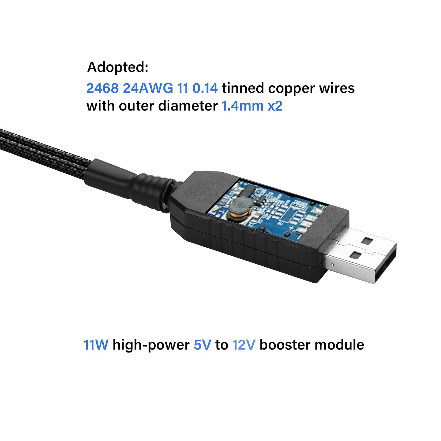 Detalle de USB to 4Pin fan boost cable 12V 0.5M