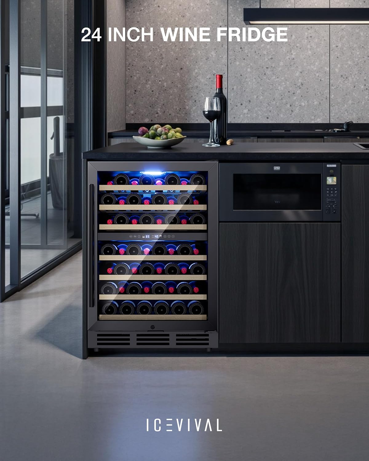 Thumbnail 6 de ICEVIVAL WC-04S 24-Inch Dual-Zone Wine Fridge, 55-Bottle Capacity