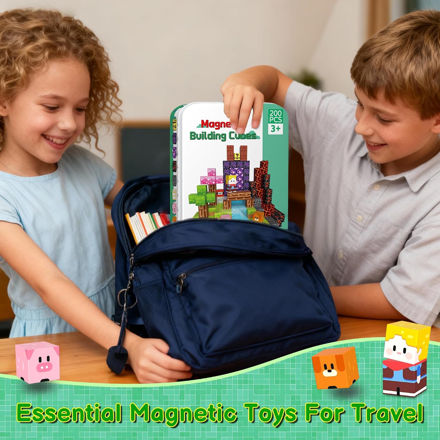 Thumbnail 3 de iLacven Magnetic Blocks Travel Set 200 pcs