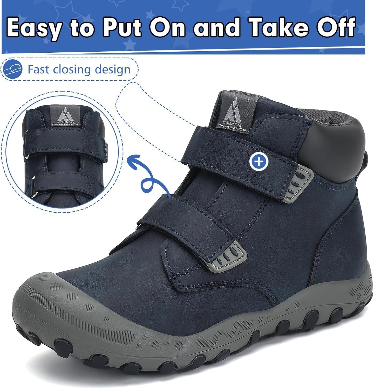 Detalle de Mishansha Kinder Wanderschuhe – griffige Allround-Schuhe für Kinder von 24 bis 38