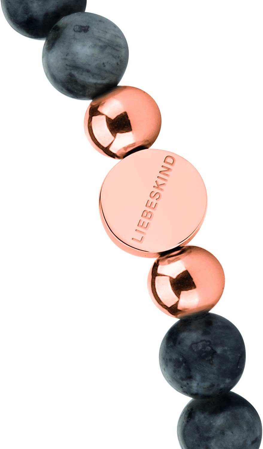 Thumbnail 2 de LIEBESKIND BERLIN Damen Beads Armband mit grauen Quarzperlen (elastisch, handgefertigt)