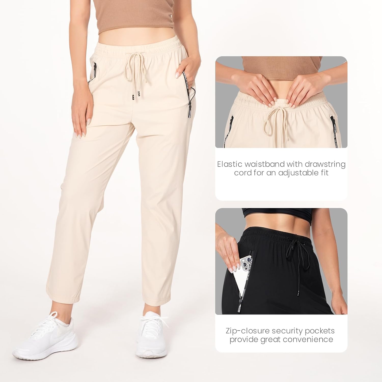 Thumbnail 6 de Beeswan 2026 Upgrade Women's Stretch Active Pants, 4-Way Stretch, Zip Pockets