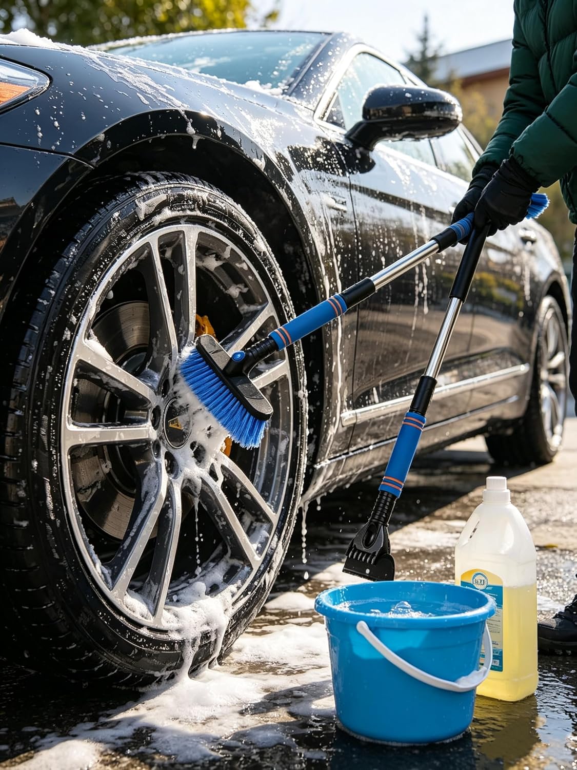 Detalle de RARITYLL Extendable 2-in-1 Snow Brush & Ice Scraper