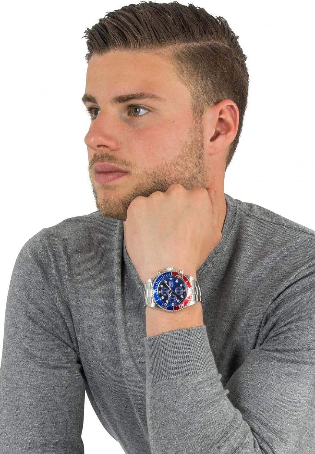 Thumbnail 5 de Invicta Herrenuhr Modell 1771 – Pro Diver, 43 mm Edelstahl, blaues Zifferblatt, Quarzwerk, 20 bar