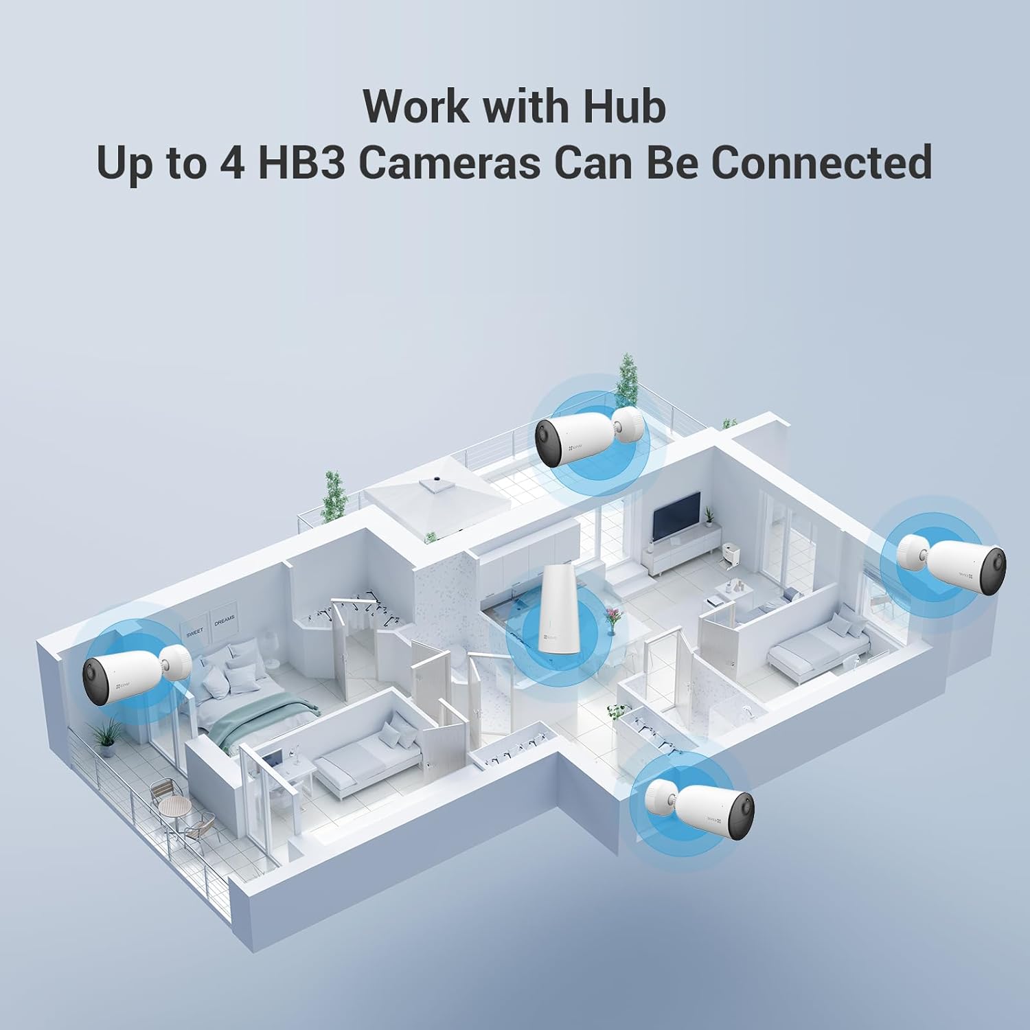 Thumbnail 1 de EZVIZ HB3 B1 2K wireless security camera