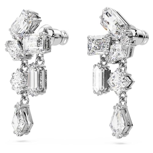 Thumbnail 2 de Swarovski Mesmera pendientes blancos, baño de rodio 💍