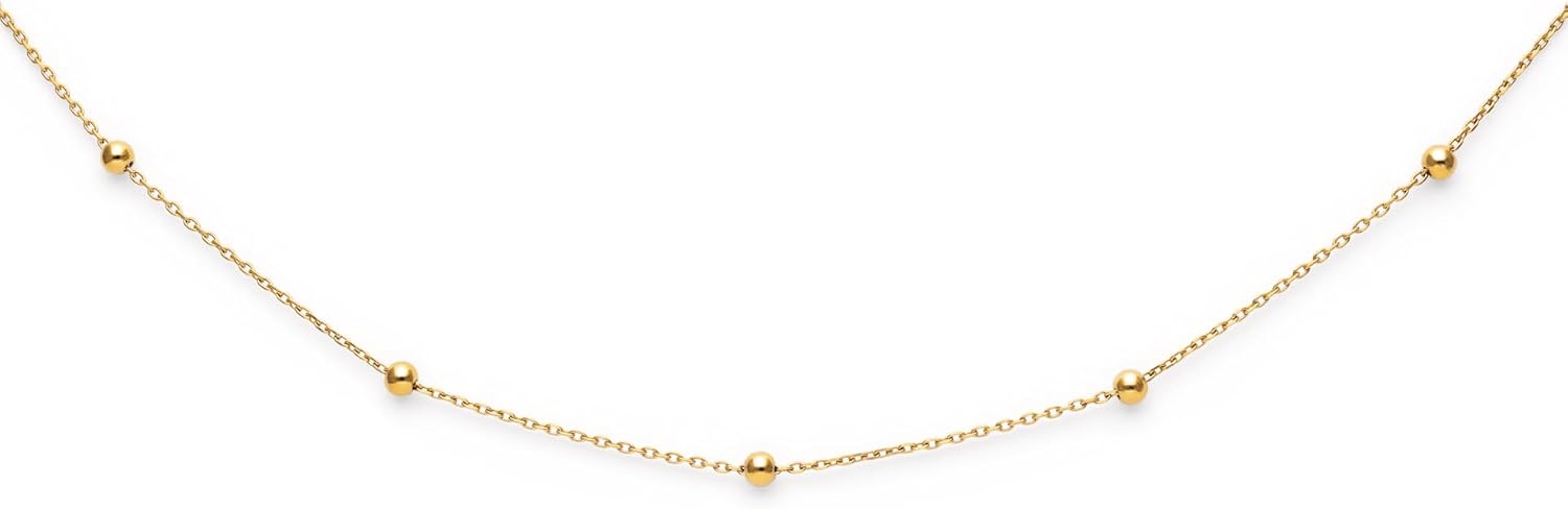 Detalle de SINGULARU Collar Mujer Dots L: Acero bañado en oro 18kt, 40 cm (con 5 cm de alargador)