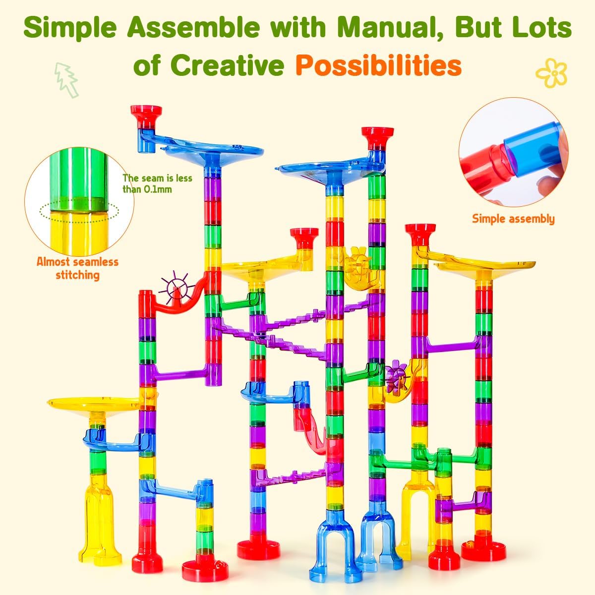 Thumbnail 4 de Meland Marble Run 132-piece marble track set 🧩