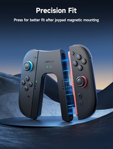 Thumbnail 4 de JSAUX agarre de carga magnético para Switch 2 (Joy-Con) con indicador LED y cable de 1,5 m
