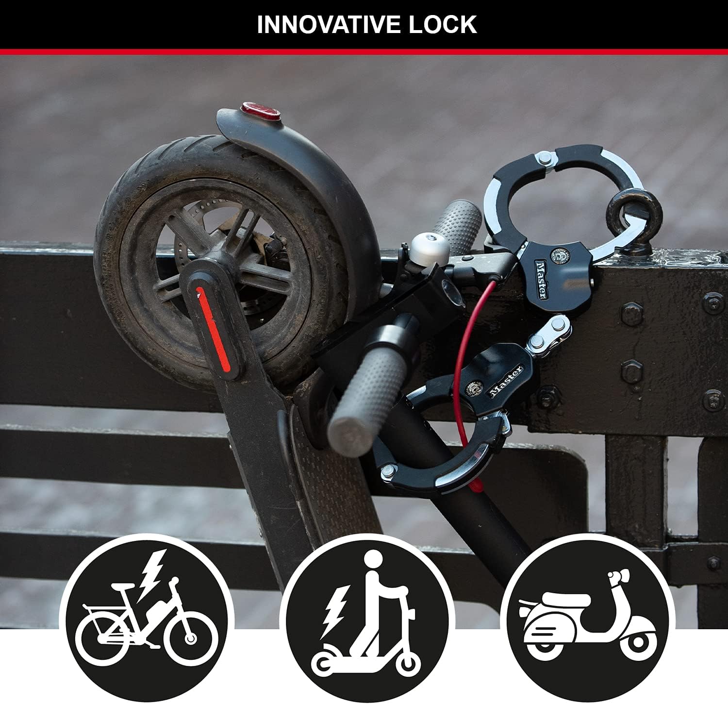 Thumbnail 1 de Master Lock Antifurto per Bicicletta 8200EURDPRO – Manette e Serratura a Chiave, 36 cm