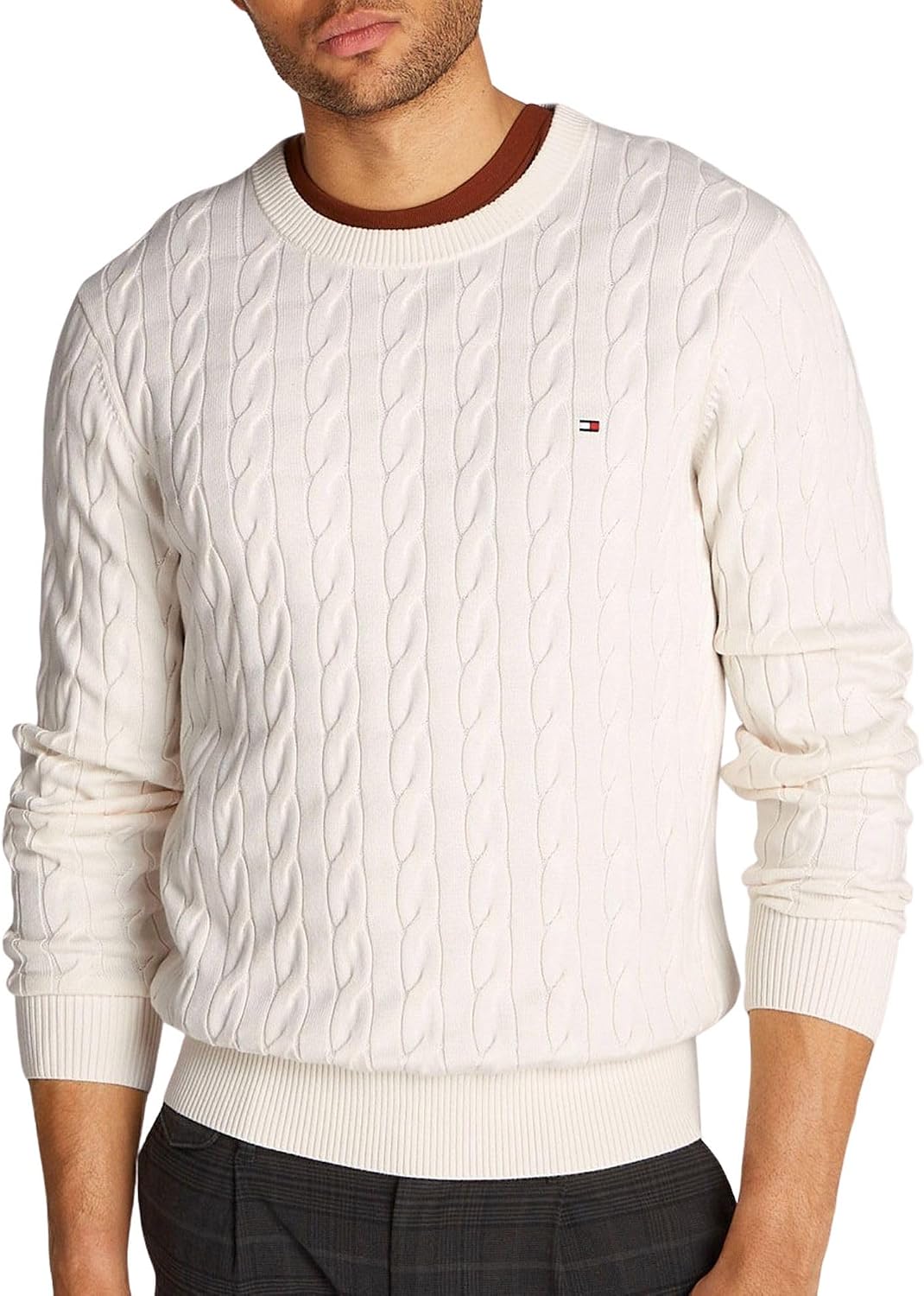 Thumbnail 6 de Tommy Hilfiger Classic Cotton Cable Crew Neck Pullover