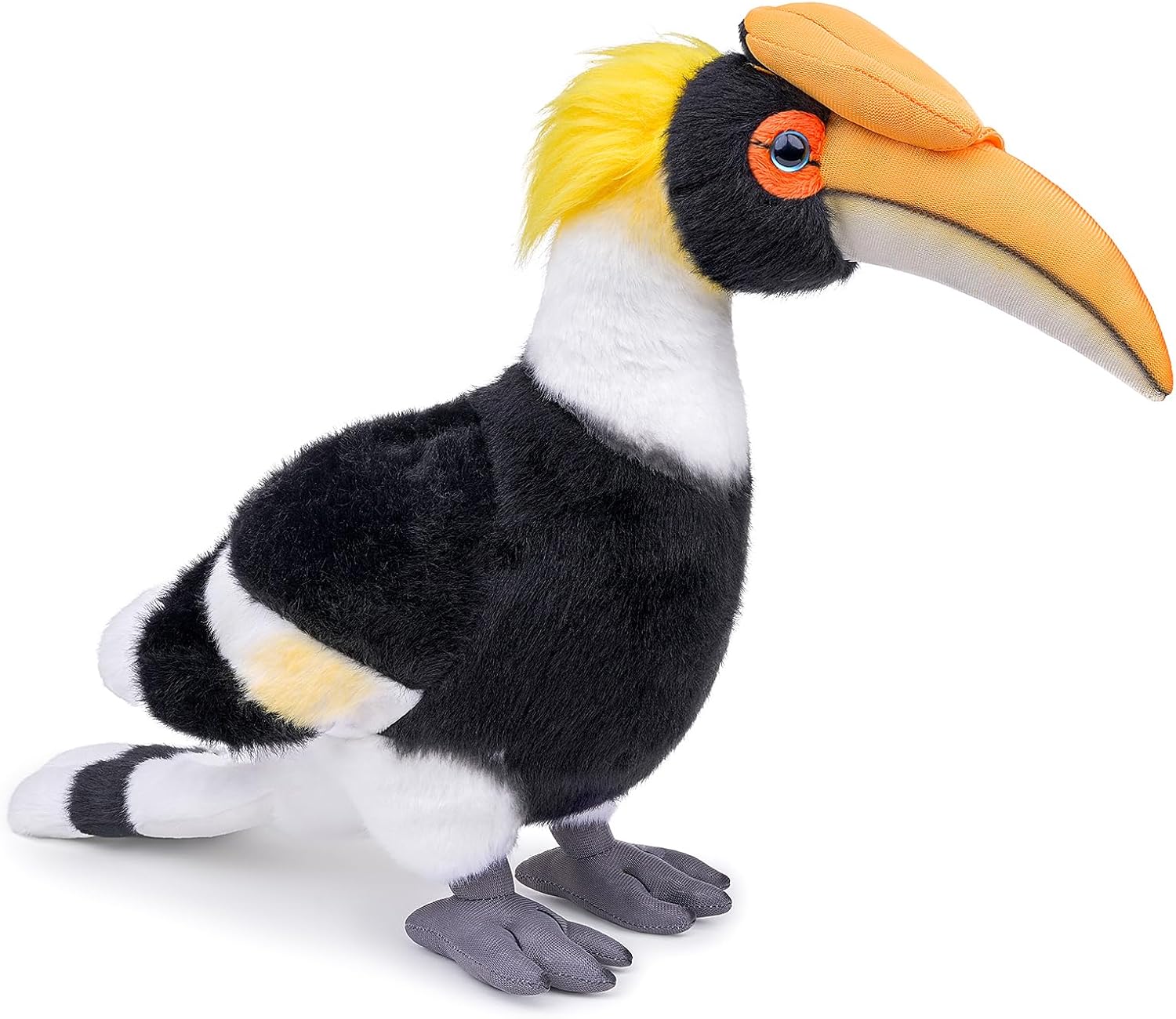 Detalle de Lilizzhoumax Double-Horned Hornbill Plush Toy 12 Inch – Realistic, Super Soft and Cuddly Companion