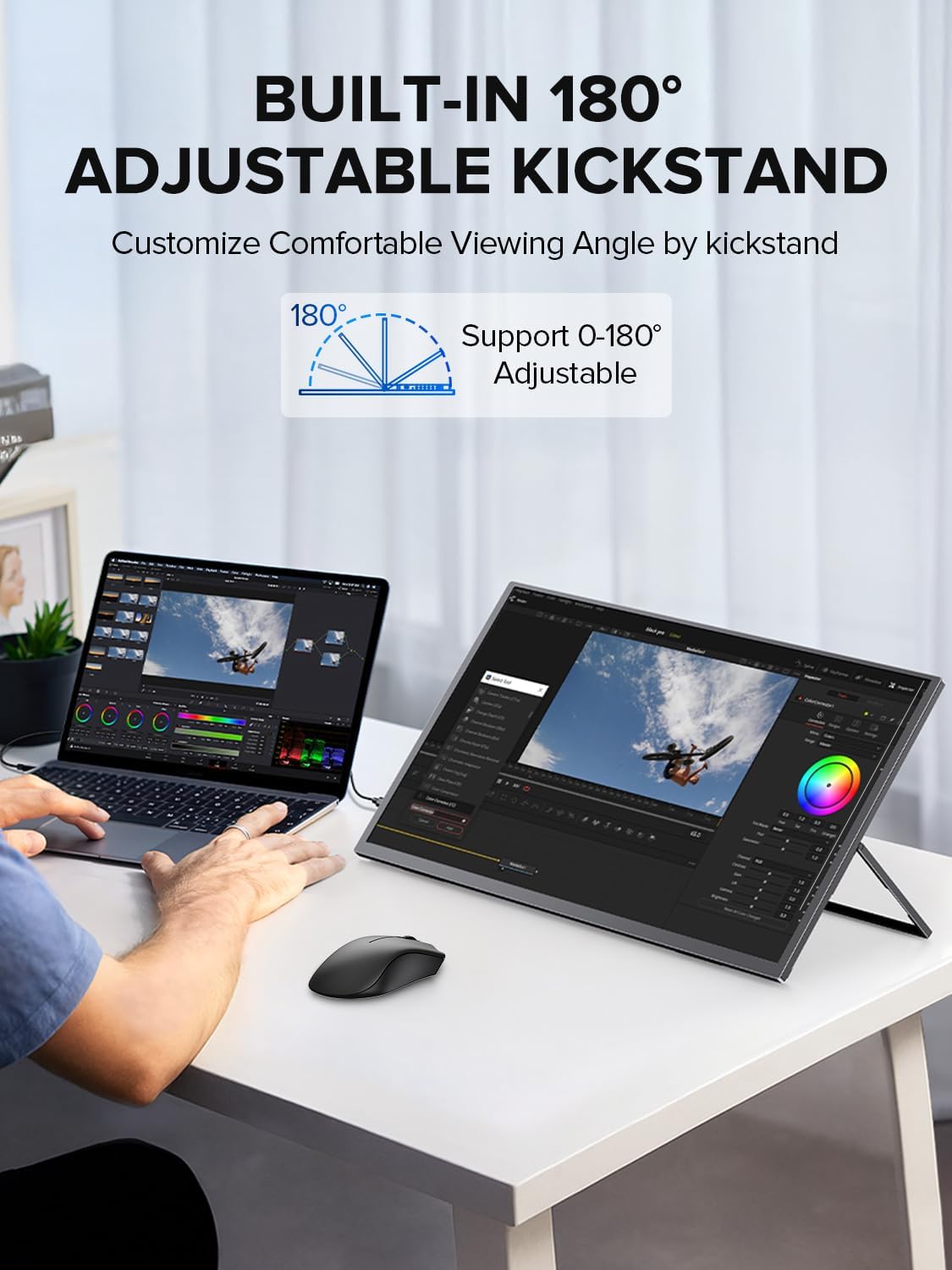 Thumbnail 6 de UPERFECT 24.5" Portable Monitor (240Hz) with USB-C + Mini HDMI, FreeSync, 0.1ms IPS