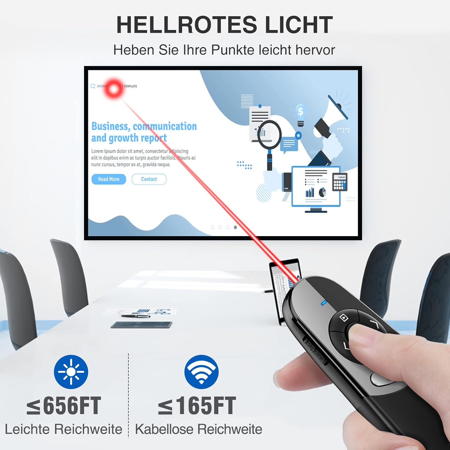 Thumbnail 5 de USB C Presenter Kabellose Powerpoint Fernbedienung