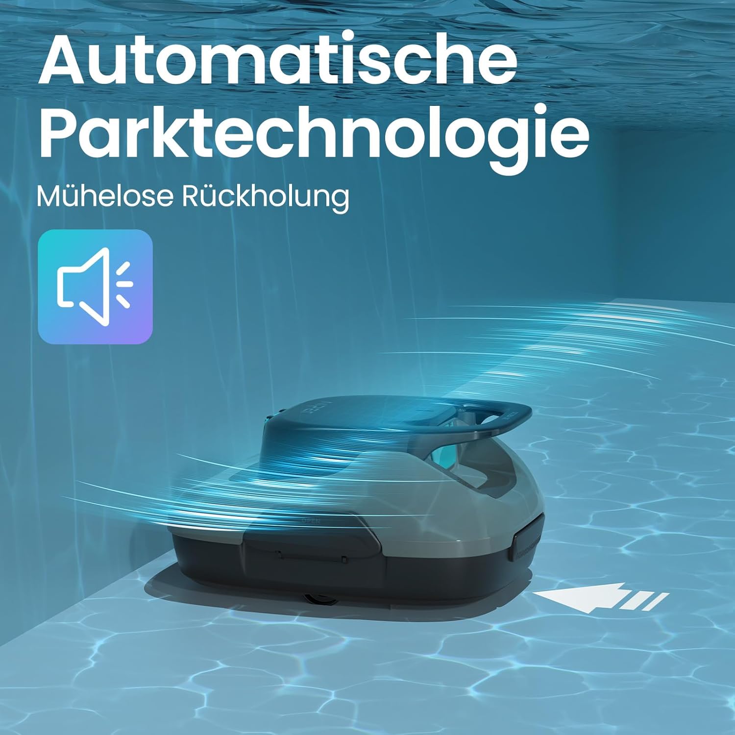 Detalle de AIPER Scuba SE Poolroboter – kabelloser Akkupoolsauger für flachen Boden, 90 Minuten Reinigung