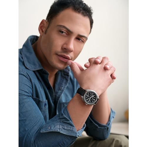 Thumbnail 8 de Bulova Lunar Pilot Pilota Lunare 96B251 – Orologio cronografo in acciaio e cinturino in pelle, nero