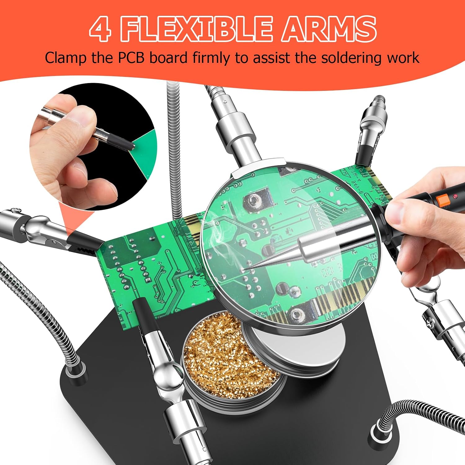 Detalle 1 de Preciva Löthilfe Dritte Hand 4 Arme