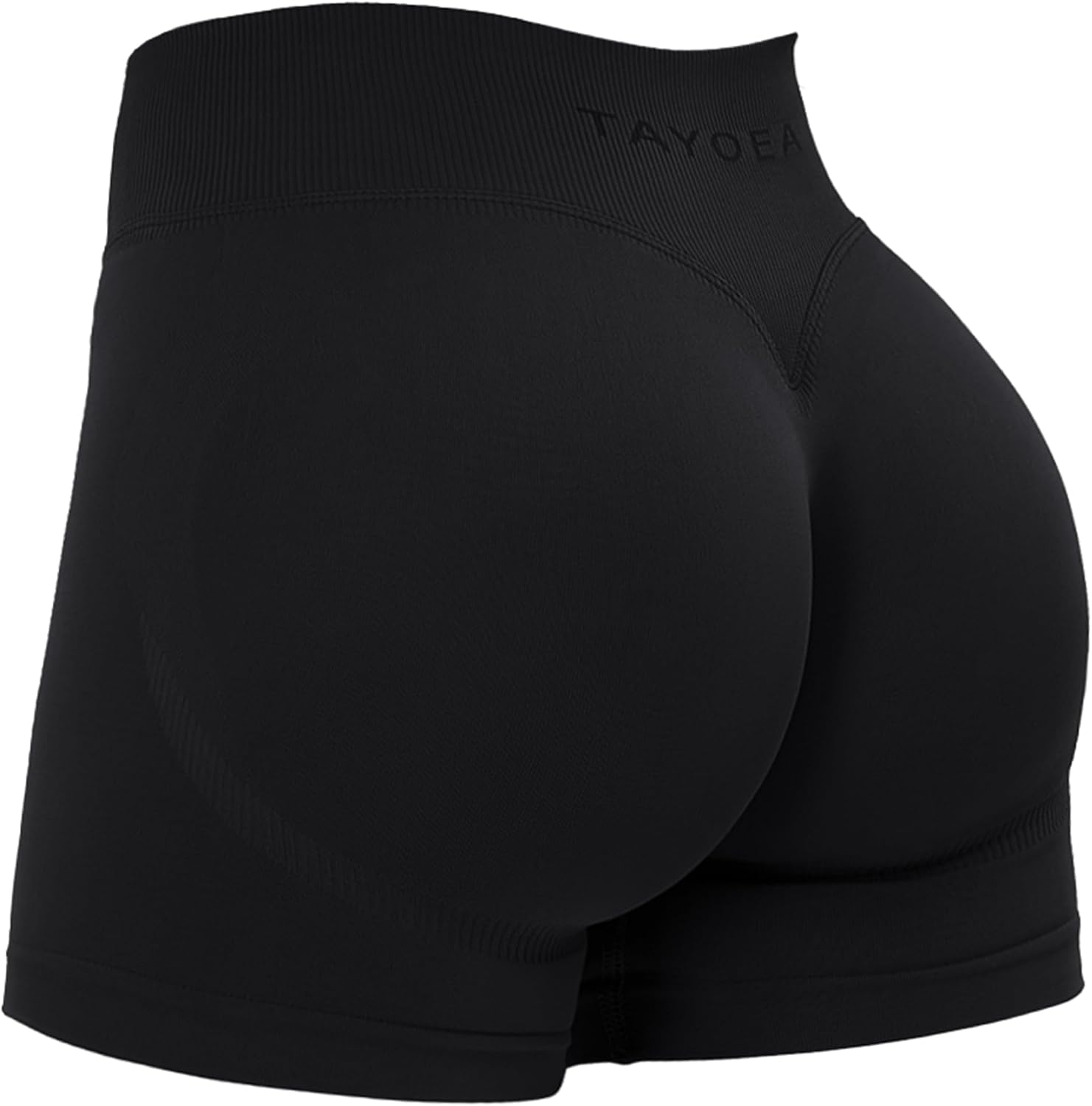 Detalle de TAYOEA Sport Shorts Invisible Scrunch Butt Shorts Damen – Nahtlos, High-Waist & Push-Up Effekt