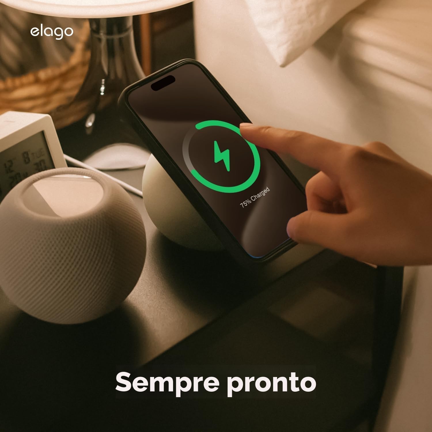 Thumbnail 6 de elago MS2 Supporto di Ricarica Wireless MagSafe per iPhone 17/16/15/14/13/12 (silicone premium, bianco) – Stand da tavolo