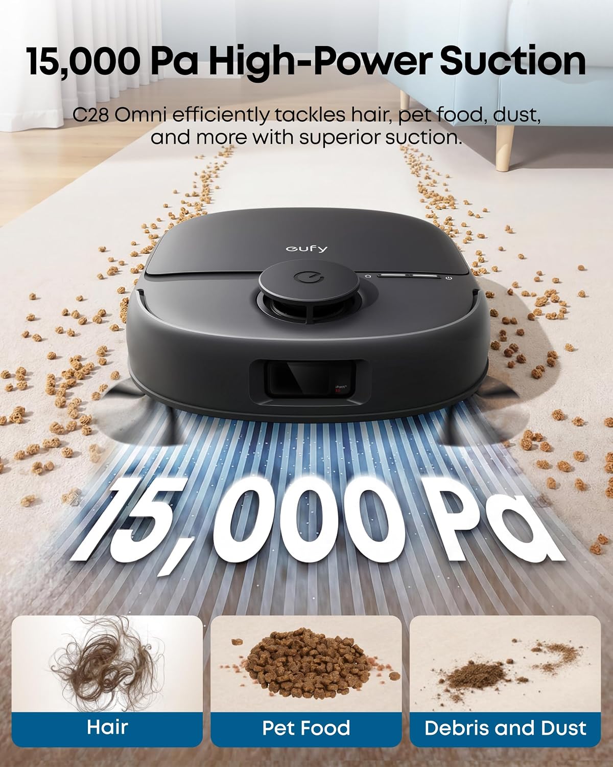 Detalle de eufy Robot Vacuum and Mop C28 Omni