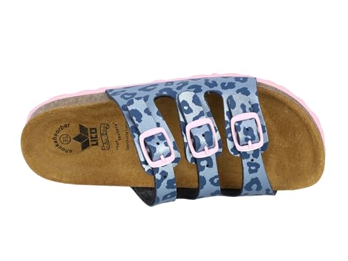 Detalle de Lico Jungen Bioline Kids 3-Schnallen Pantoletten Blau/Rosa – Größe 39 EU