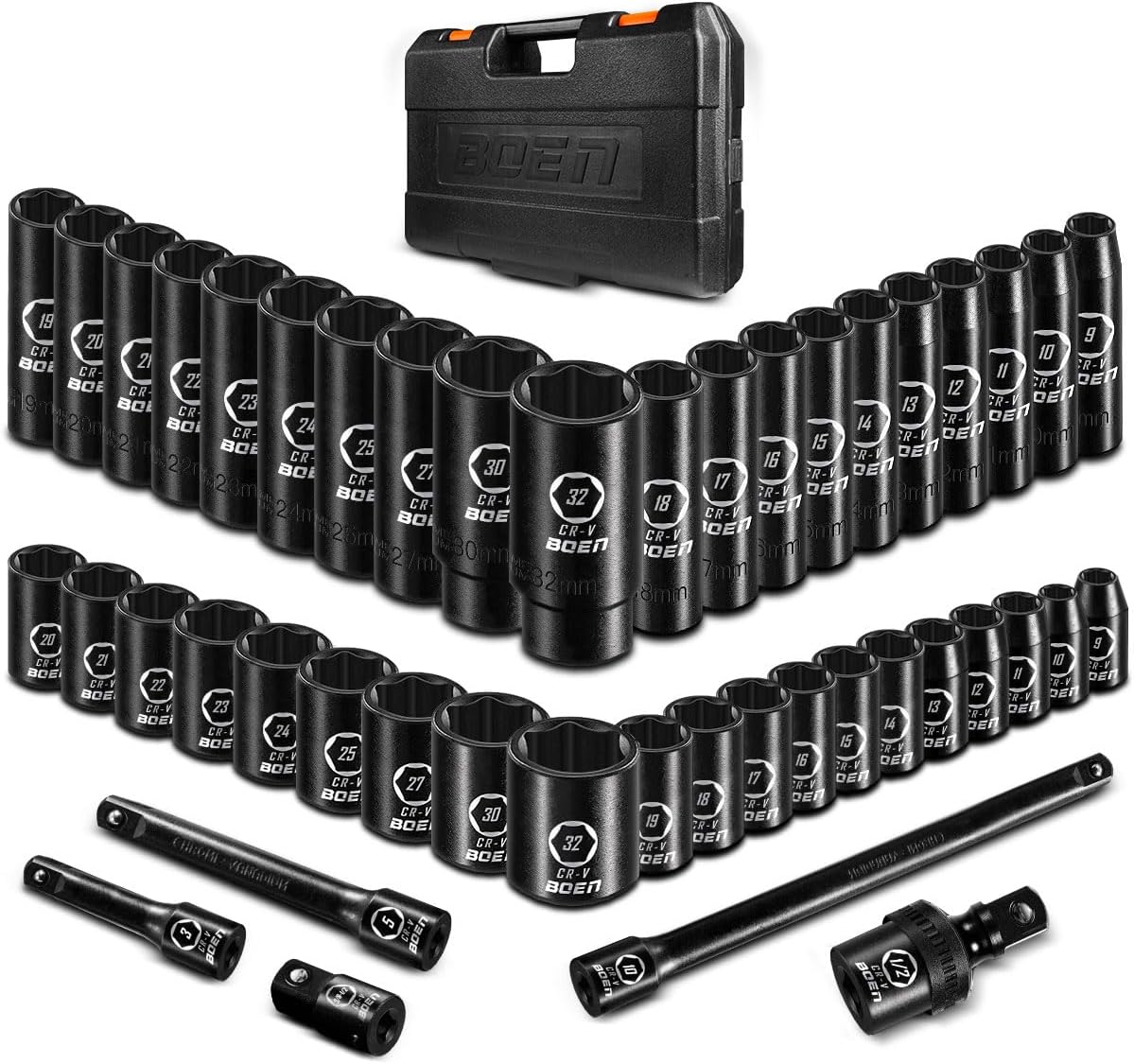 Detalle de boen 45PCS Socket Set 1/2" Drive ⚙