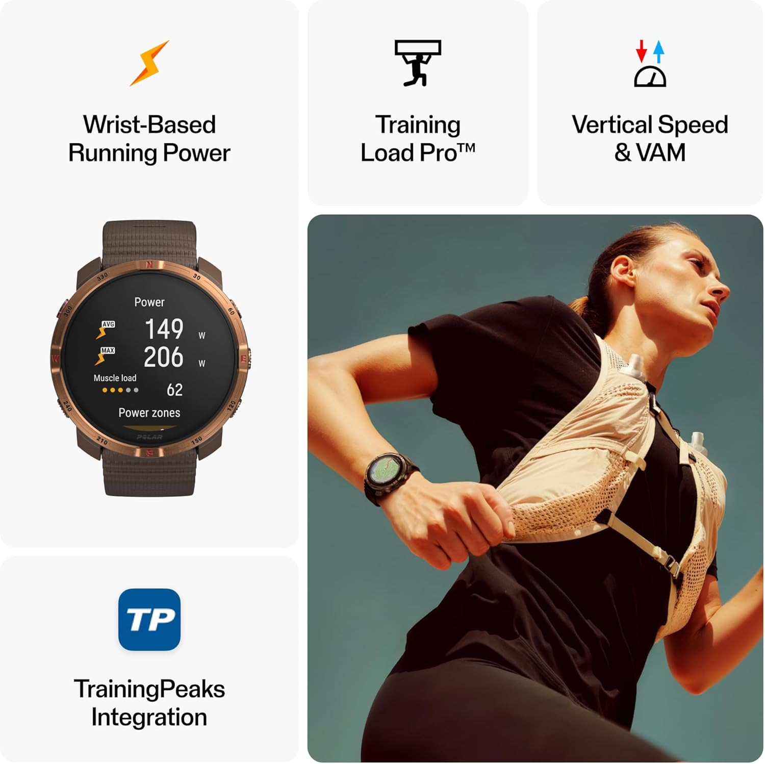Detalle 2 de Polar Grit X2 Outdoor Multisport GPS Watch with AMOLED, offline maps and wrist ECG
