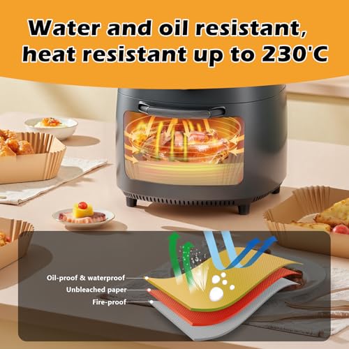 Thumbnail 3 de TopEsct 120 feuilles de papier sulfurisé 21x14 cm pour air fryer – Qualité alimentaire, résistance à l'huile