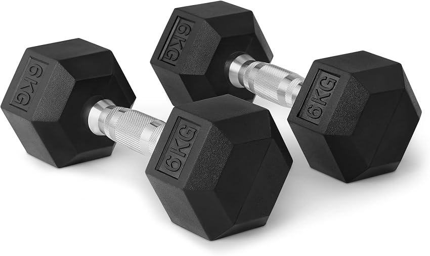 Detalle de Amazon Basics Set de mancuernas 6 kg 🏋