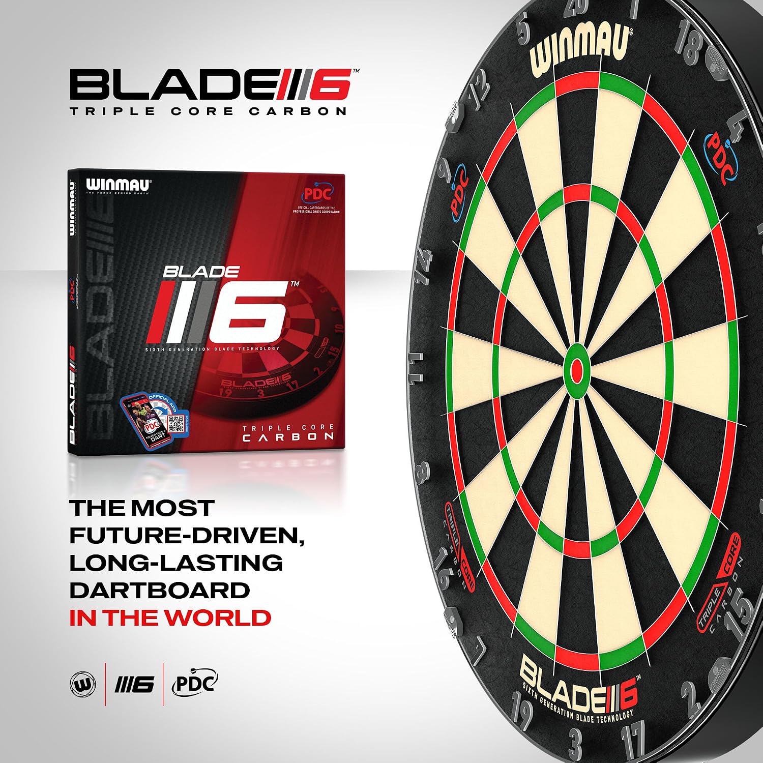 Thumbnail 6 de WINMAU wmb0043 Bristle Dartboard with Sisal, Triple Core and Rota-Lock