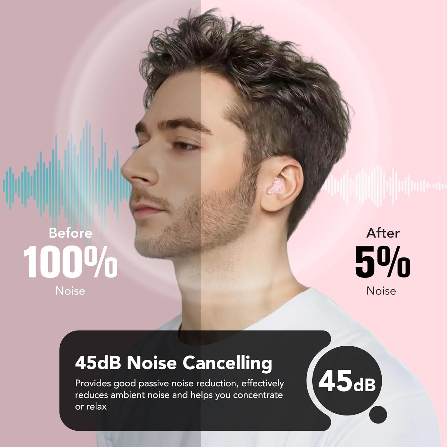 Thumbnail 1 de Tapones Oídos Ruido Dormir 4 tallas silicona