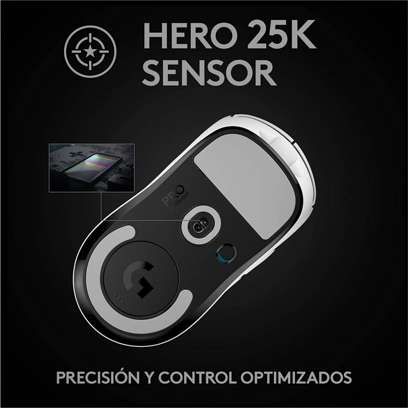 Detalle 2 de Logitech Pro X Superlight Ratón Gaming 25.600 DPI Blanco