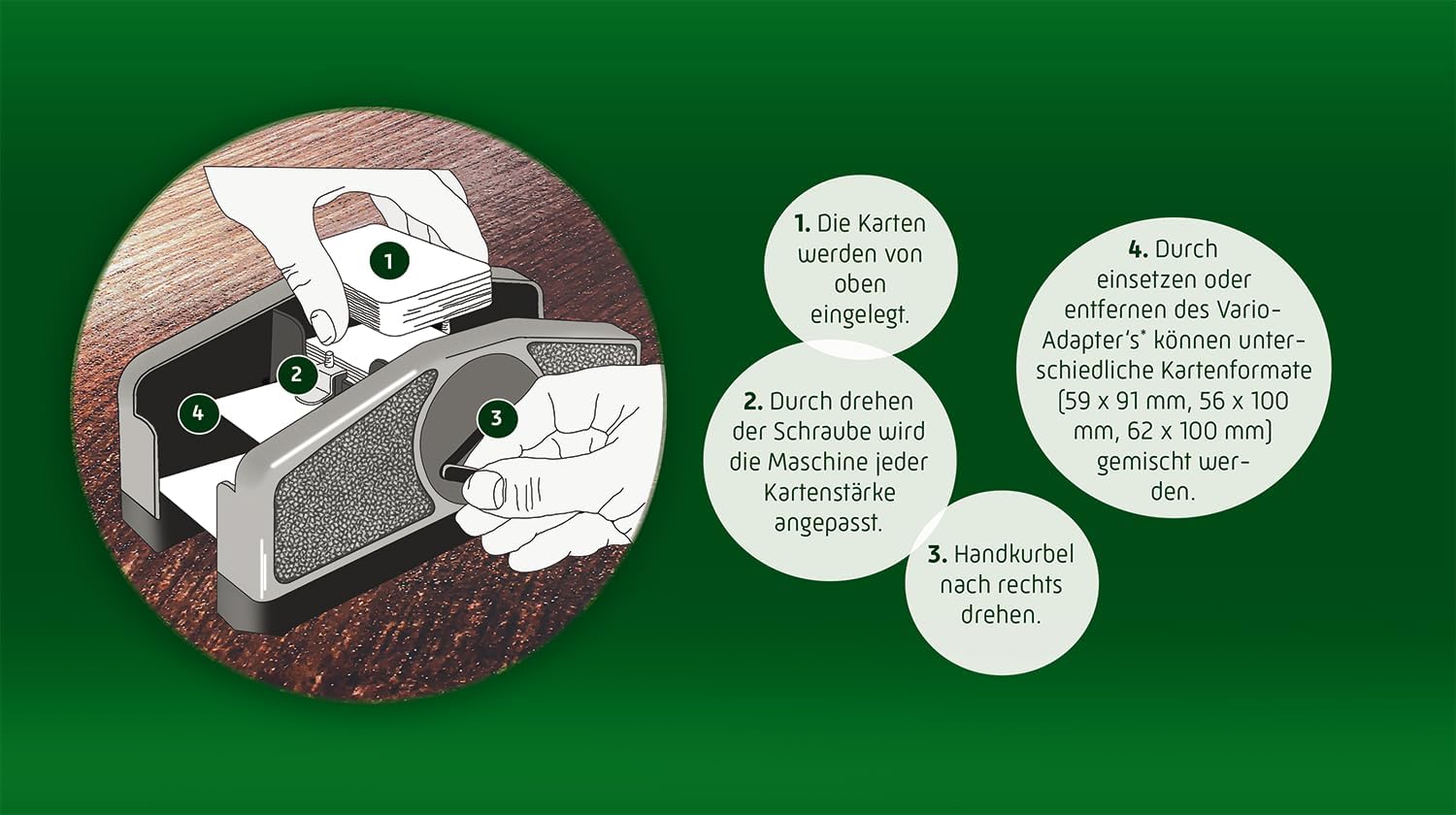 Detalle 2 de ASS Altenburger 22574033 Vario Card Mixer Manual Card Shuffler