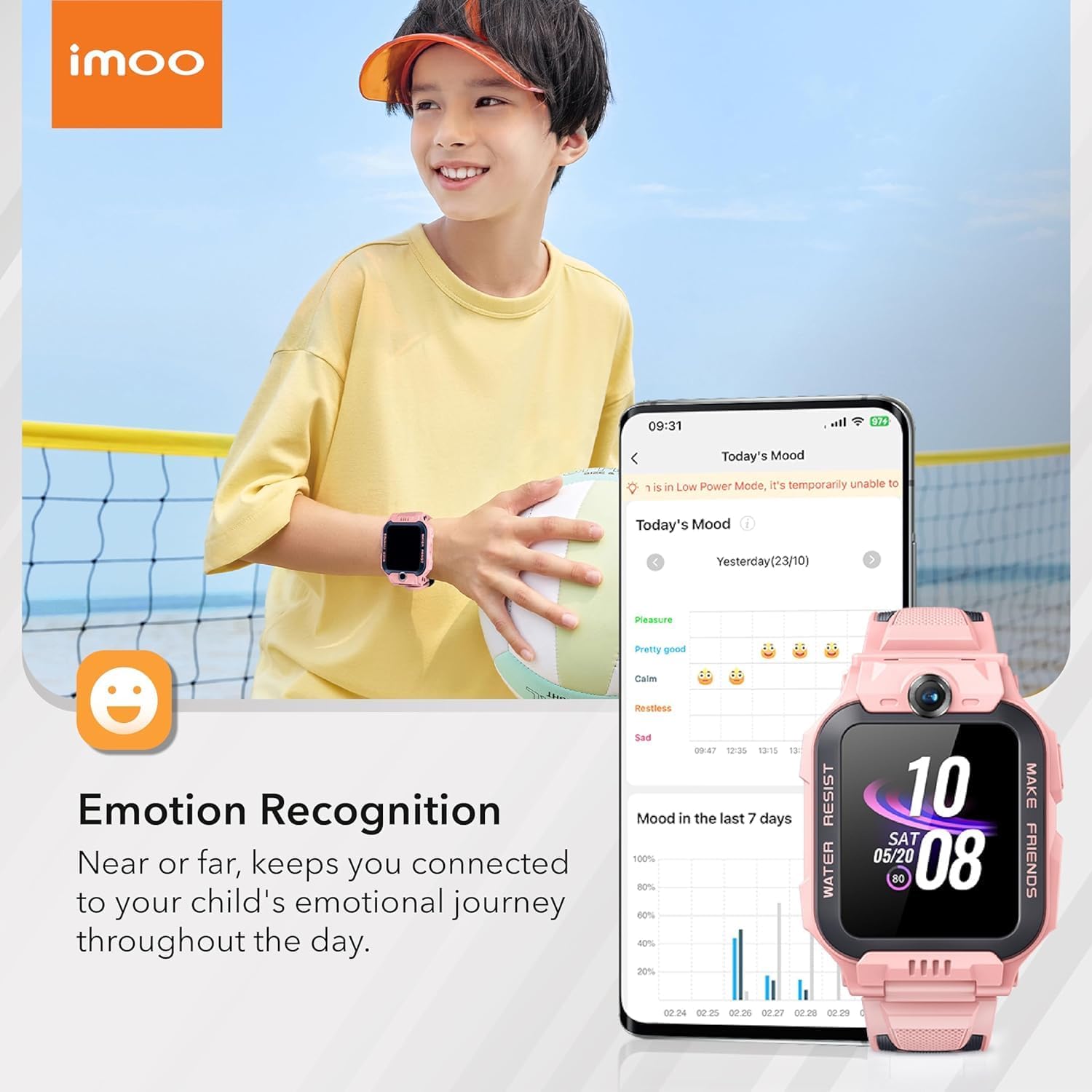 Detalle de imoo Z7 Watch Phone: Kid-Friendly GPS Smartwatch with 2-Way Video and IPX8 Swimming