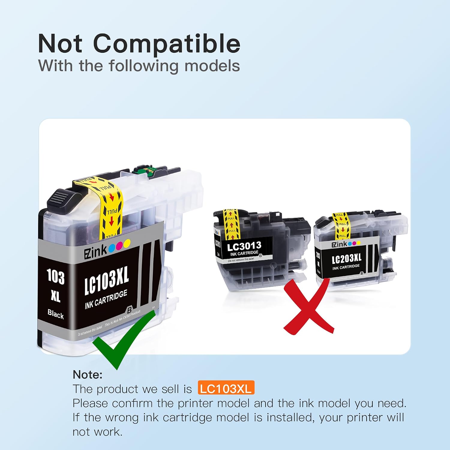 Detalle de E-Z Ink compatible ink cartridges LC103XL