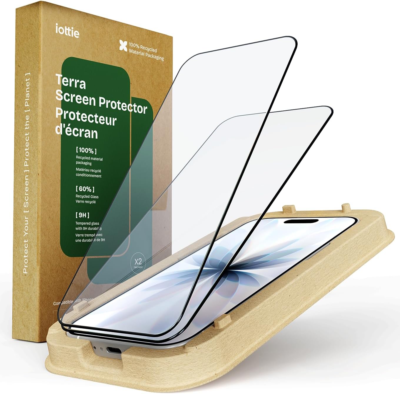 Detalle de iOttie Terra Screen Protector 2-pack for iPhone 17