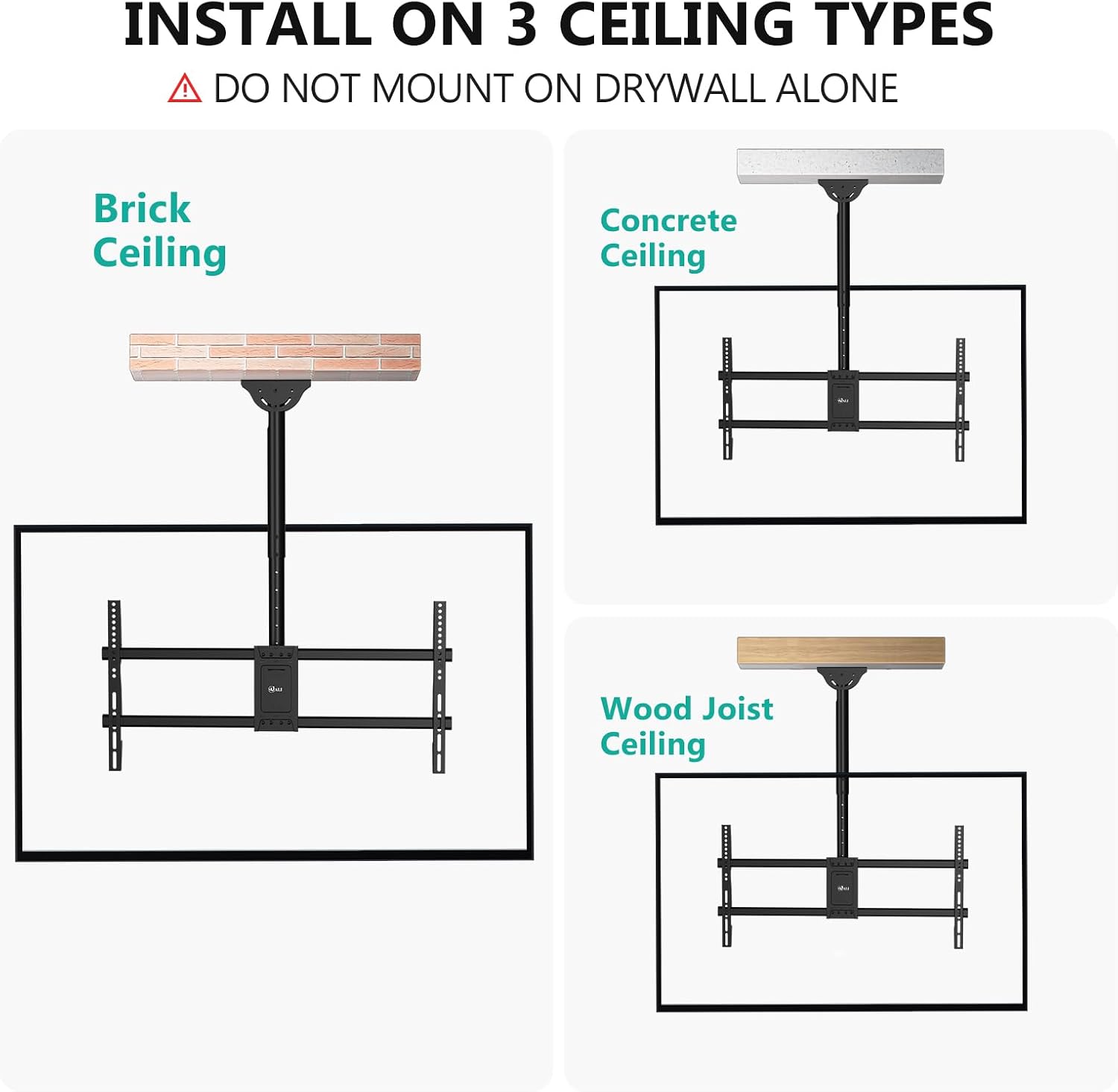 Thumbnail 5 de WALI CM3790 Ceiling TV Mount 37–90 inch, 220 lb