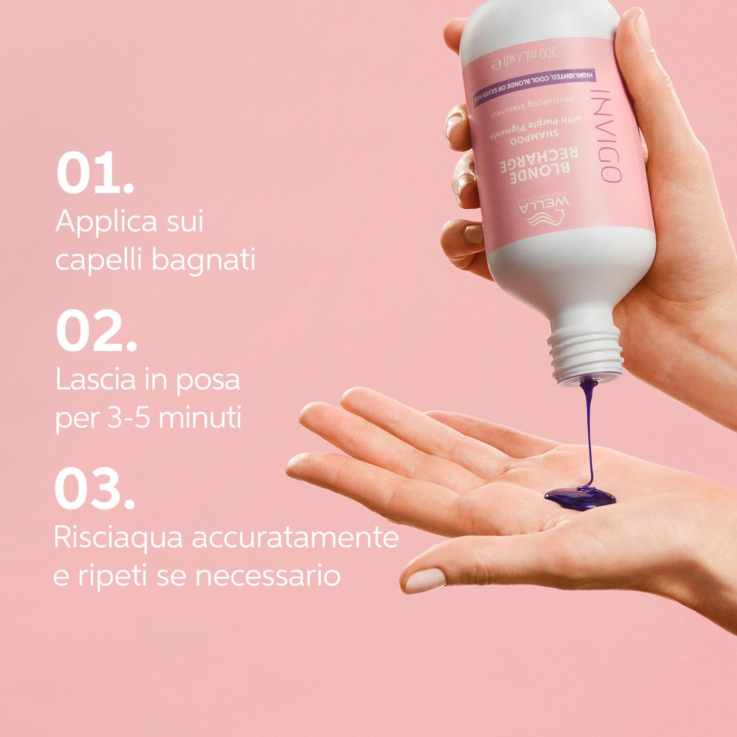 Thumbnail 4 de Wella Professionals INVIGO BLONDE RECHARGE Shampoo Viola ricaricante per biondi, protezione del colore (500 ml)