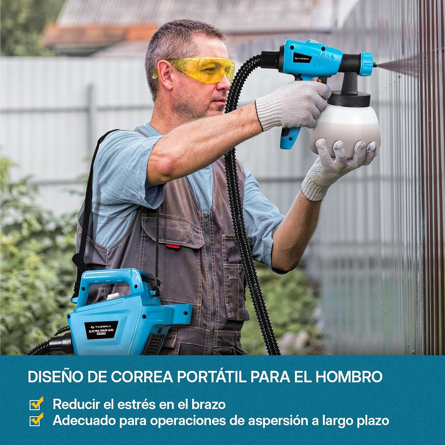 Detalle de TILSWALL Pistola de Pintura 800W 1300 ml