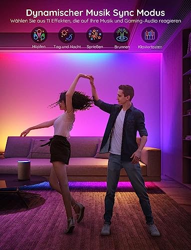 Thumbnail 3 de Govee LED Strip 5m RGBIC mit Alexa – vielseitige, sprachgesteuerte Lichtketten-Option