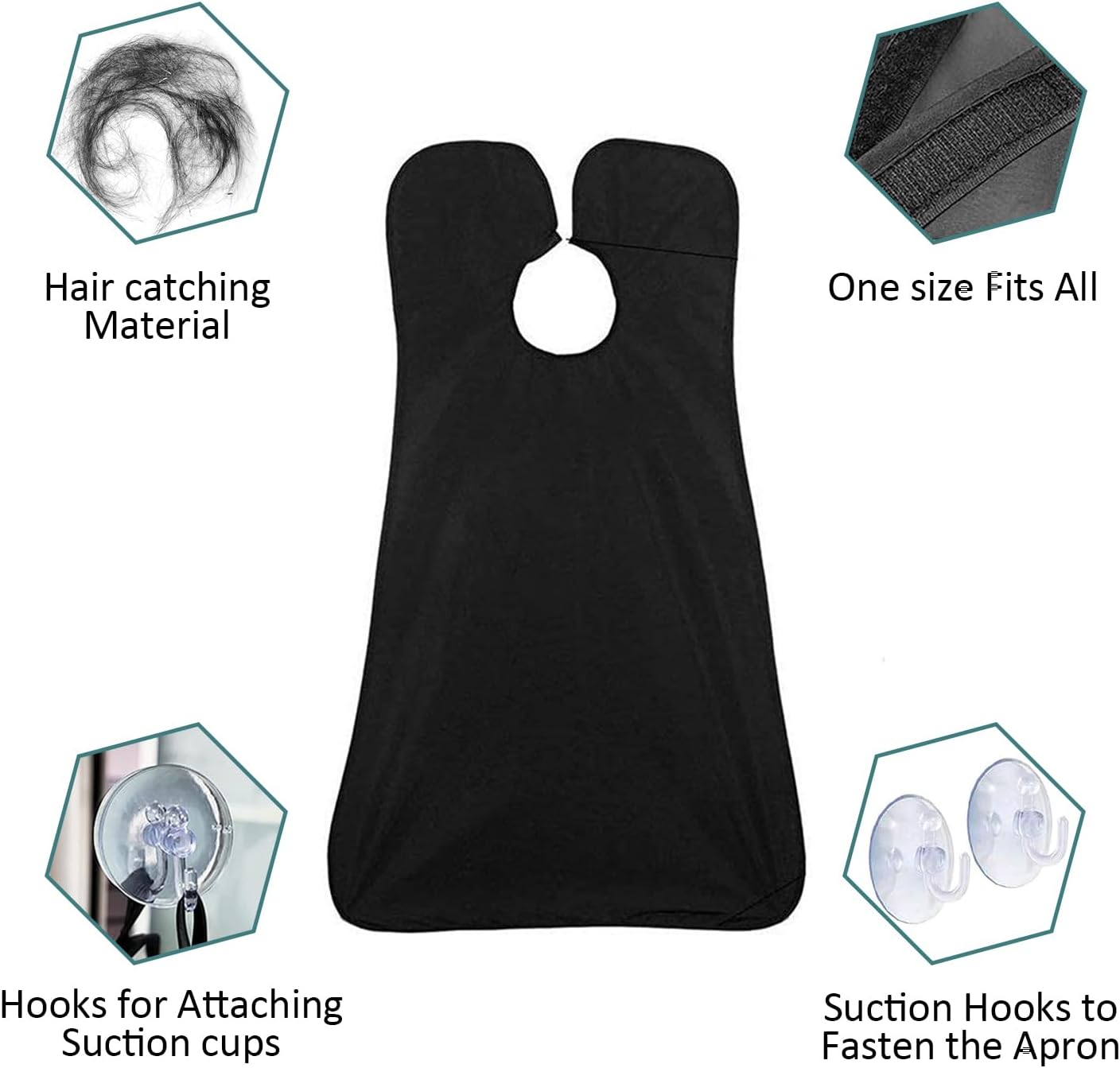 Detalle de Beard Bib Apron Beard Trimming Catcher 🪒