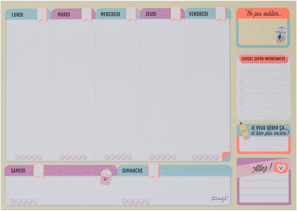 Thumbnail 2 de Mr. Wonderful Planning semainier – l’organiseur qui peut aider à réaliser vos rêves