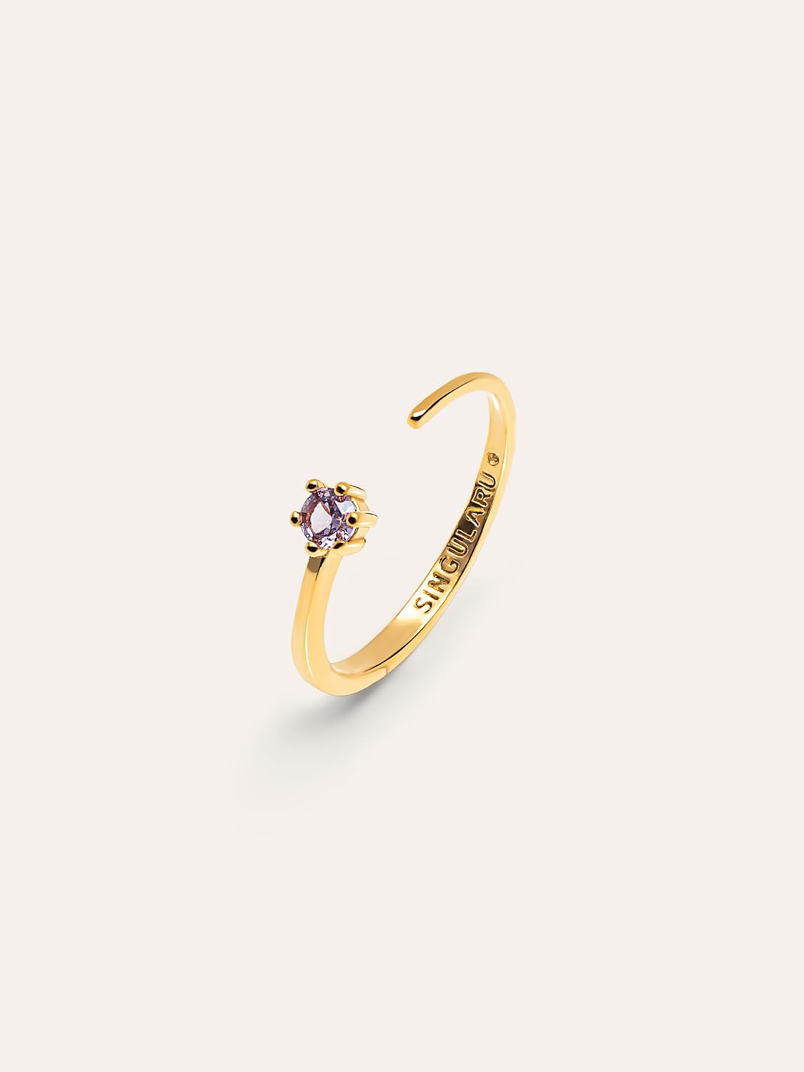 Detalle 2 de SINGULARU Anillo Sophie Lavande 3 mm