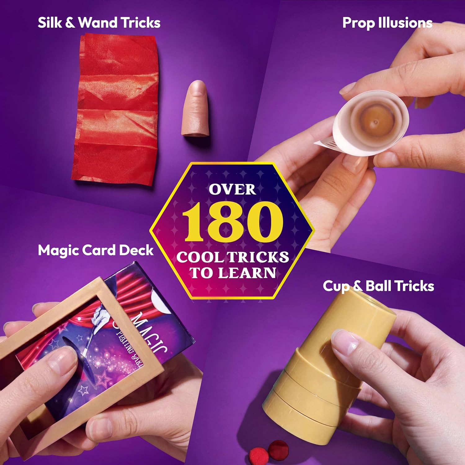 Thumbnail 2 de Klever Kits 180+ Magic Set: My First Magic Tricks Kit with Step-by-Step Video Lessons