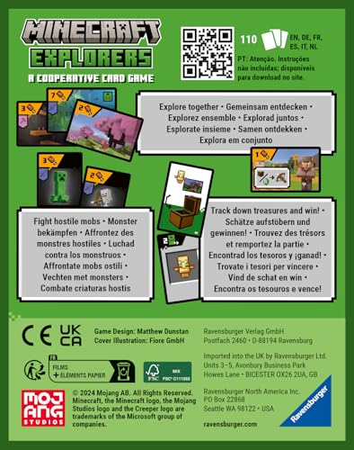 Detalle de Ravensburger Minecraft Explorers: juego de cartas cooperativo para 2-4 jugadores (8+)