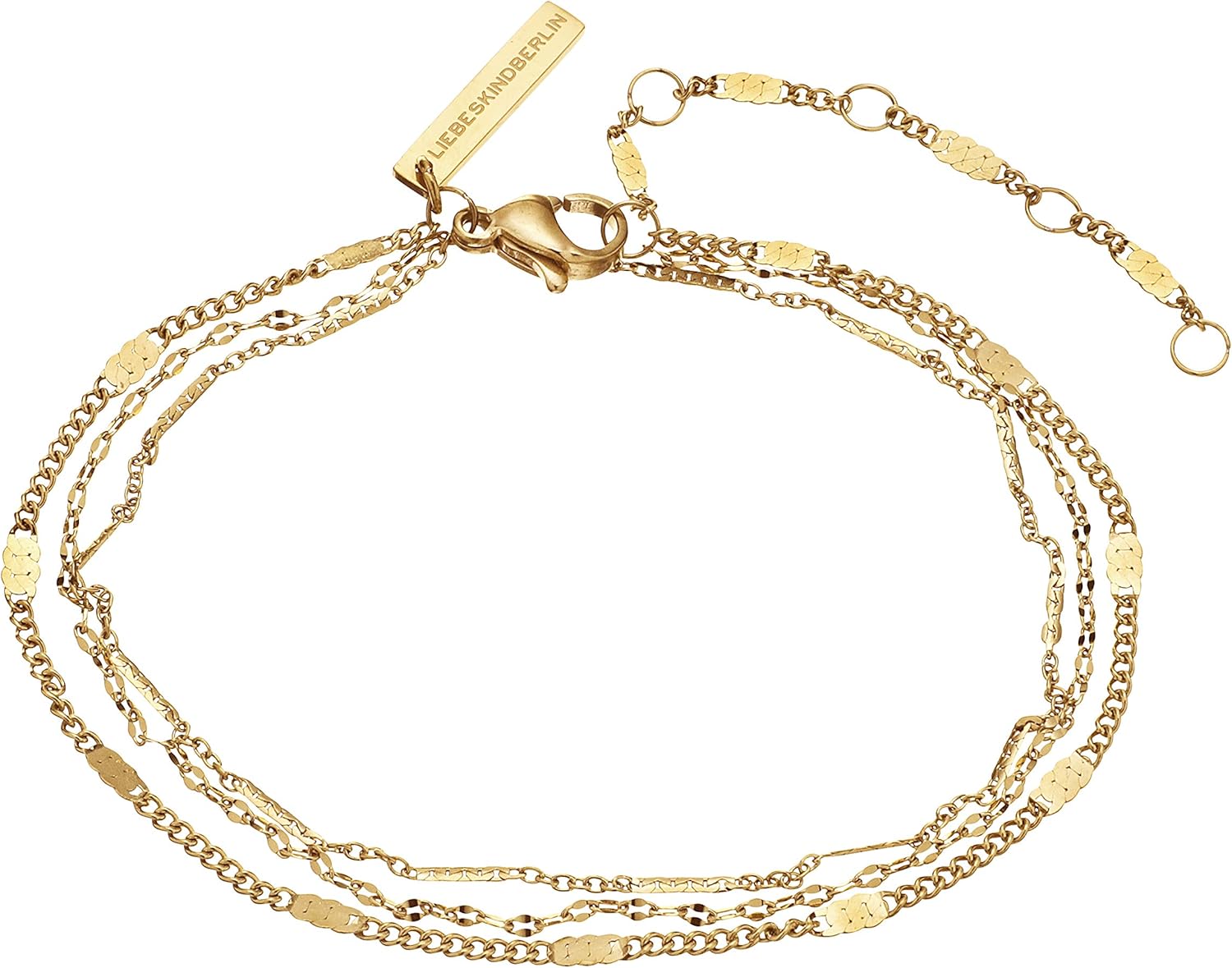 Detalle de LIEBESKIND BERLIN Armband – Layering-Optik aus Edelstahl, verstellbar 17–22 cm