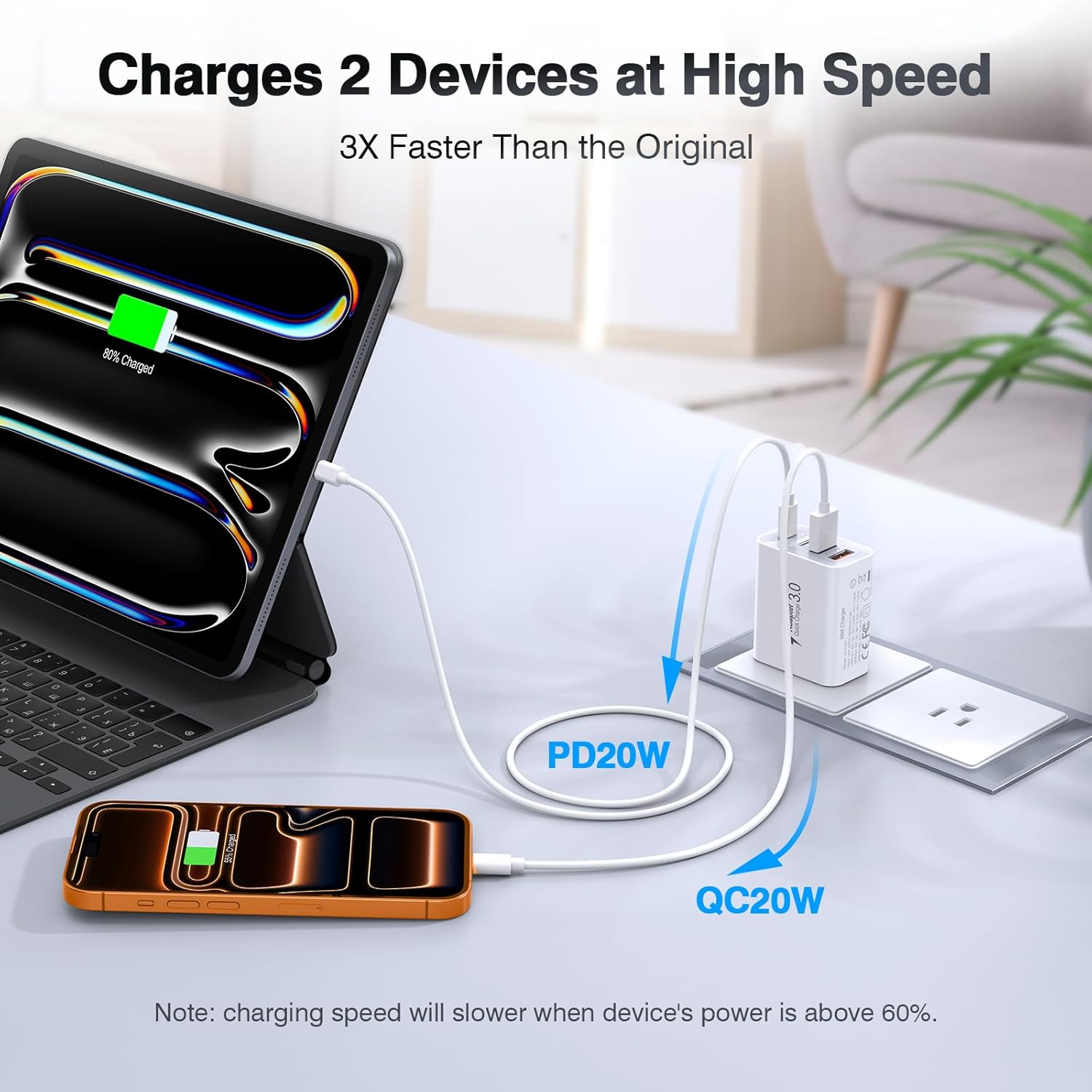 Detalle de 40W USB-C Charger Cube, 2-Pack ⚡