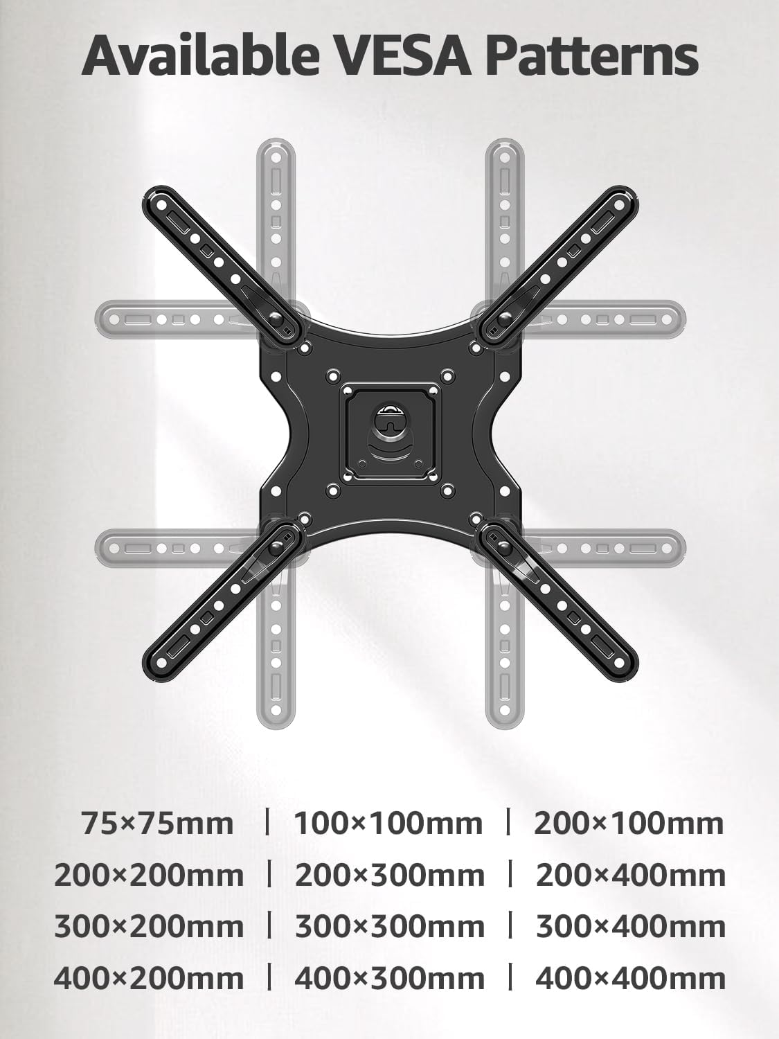 Thumbnail 6 de ELIVED Full Motion TV Wall Mount for 26-60 Inch TVs with ±90° Swivel and Tilt